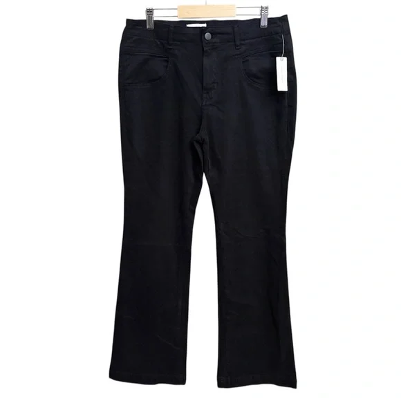 NWT Anthropologie Pilcro The Bering Demi Bootcut Pants Black - Picture 2 of 7